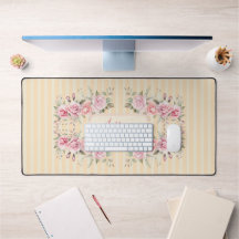 Soft yellow striped floral