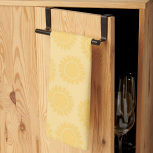 Soft Yellow Sunflower Bloom 1 Tea Towel