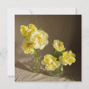 Soft Yellow Tulip Still Life Card