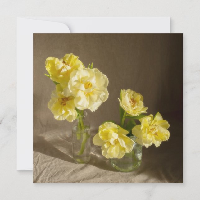Soft Yellow Tulip Still Life Card (Front)