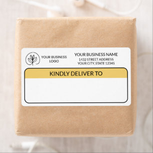 Soft Yellow & White With Your Business Logo