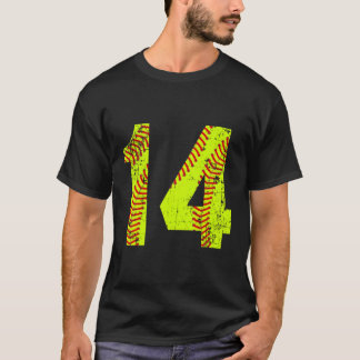 Softball 14 Jersey Number T-Shirt