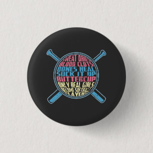 Softball 3 Cm Round Badge