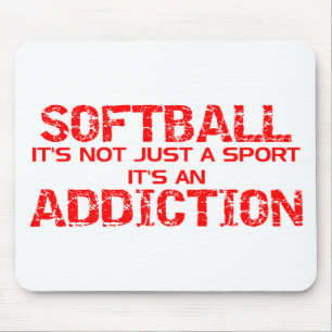 Softball Addiction Mouse Pad