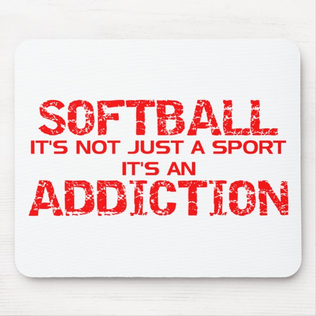 Softball Addiction Mouse Pad (Front)