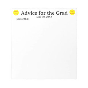 Softball Advice for the Grad Notepad