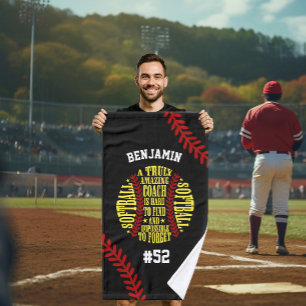 softball amazing coach hand towel