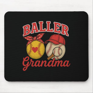 Softball And Baseball Lover Grandma Perfect Mother Mouse Pad