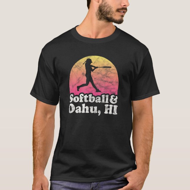 Softball And Oahu Hi Women Or Girls Hawaii T-Shirt (Front)