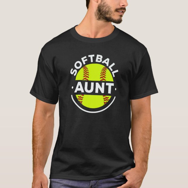 Softball Aunt Softball Player Pitcher Catcher Spor T-Shirt (Front)