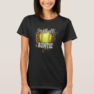 Softball Auntie Vintage Softball Family Matching T-Shirt