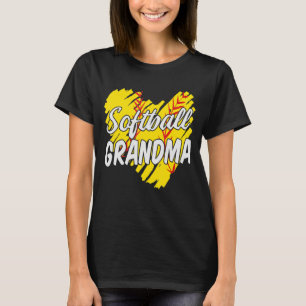Softball Ball Heart Grandma Mother's Day Cute T-Shirt