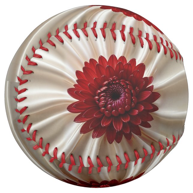 Softball ball with Japanase Colours Design (Front Left)