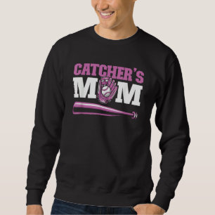 Softball Baseball Bat Catcher  Batter Pitcher Catc Sweatshirt