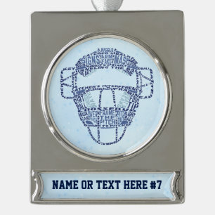 Softball Baseball Catchers Mask Banner Ornament