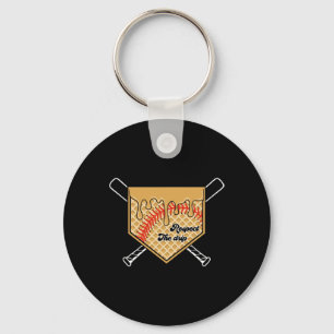 Softball Baseball Drip Boys Ice Cream Drip Youth B Key Ring