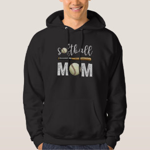 Softball Baseball Mom coll Mother's Day Softball Hoodie