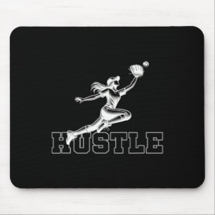 Softball, Baseball, Sports, Women Athletes, Hustle Mouse Pad