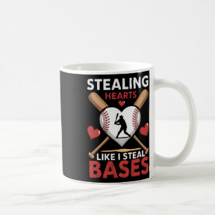 Softball Baseball Stealing Hearts Like I Steal Bas Coffee Mug
