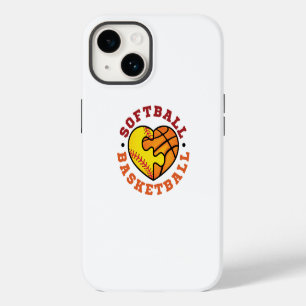 Softball Basketball Heart iPhone 14 Case