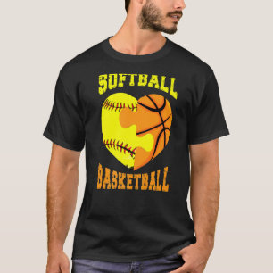 Softball Basketball Sports  Heart Activity Hobby F T-Shirt