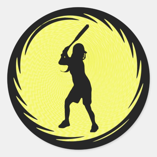 Softball Batter Sticker (Front)