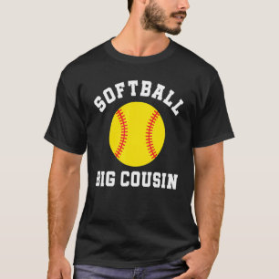 Softball Big Cousin Matching Family Softball Team T-Shirt