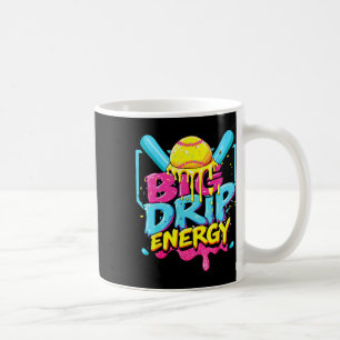 Softball Big Drip Energy Girls Ice Cream Dripping Coffee Mug