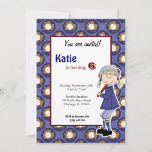 Softball Birthday Invitation