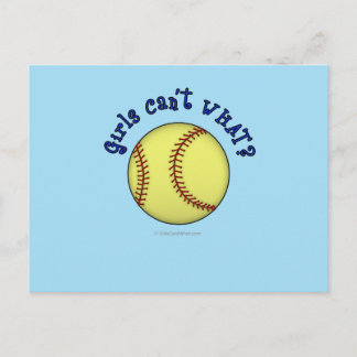 Softball-Blue Postcard