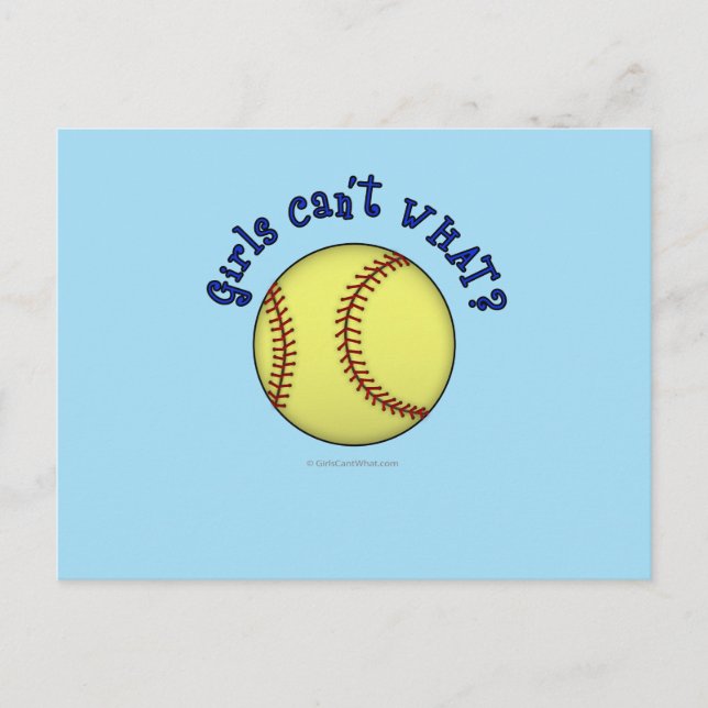 Softball-Blue Postcard (Front)