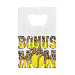 Softball Bonus Mom Game Day Women Leopard Mothers