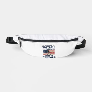Softball Brother Patriotic Vintage Engraving Shirt Bum Bags