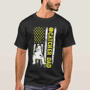 Softball Catcher Dad Of A Softball Catcher Father  T-Shirt