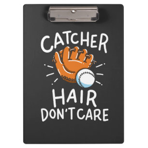 Softball - Catcher Hair Don't Care Clipboard
