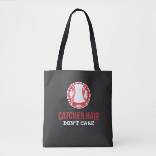Softball - Catcher Hair Don't Care Tote Bag