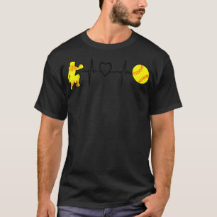 Softball Catcher Heartbeat Shirt For Softball Play