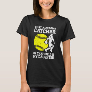 Softball Catcher Mum Proud Softball Catcher Mama T-Shirt