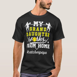 Softball Catcher Papa Proud Papa of A Softball Cat T-Shirt
