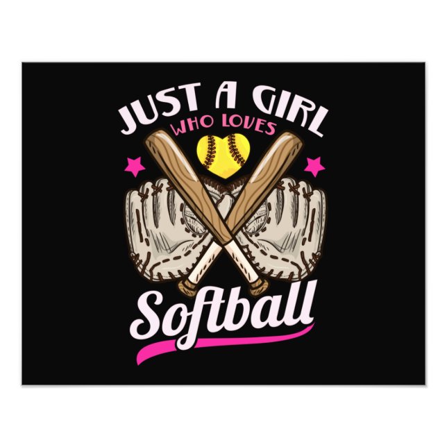 Softball Catcher Softball Player Photo Print (Front)