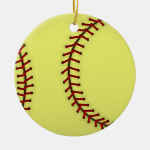 Softball Ceramic Tree Decoration