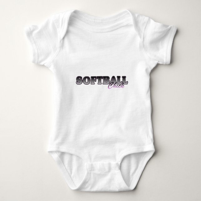 Softball Chick Baby Bodysuit (Front)