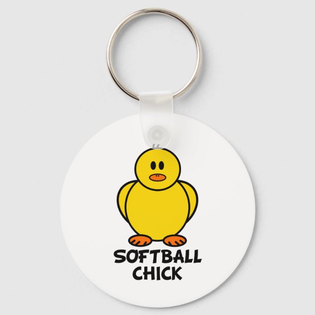 Softball Chick Key Ring (Front)