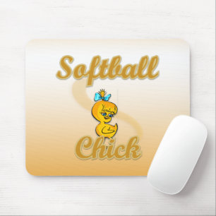 Softball Chick Mouse Pad