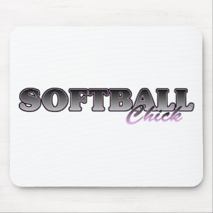 Softball Chick Mouse Pad