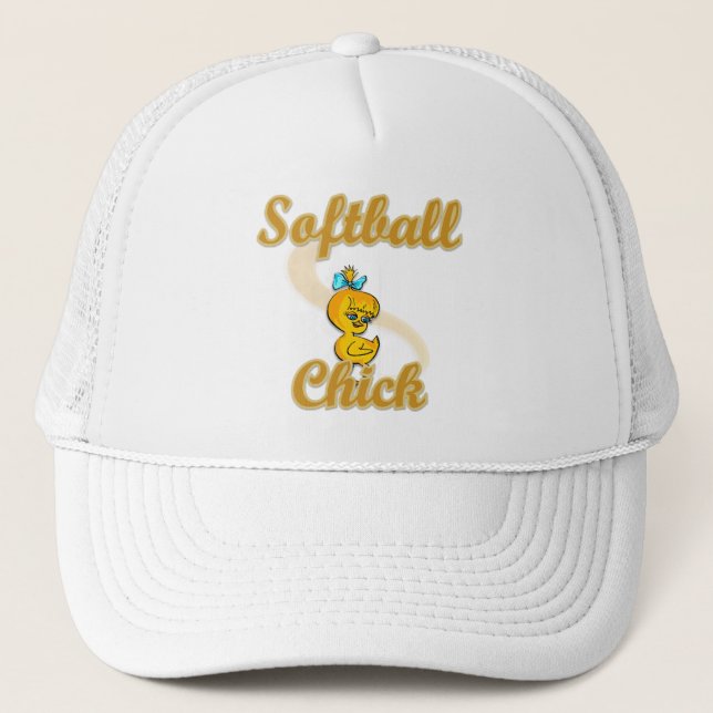Softball  Chick Trucker Hat (Front)