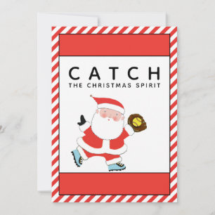 Softball Christmas Holiday Card