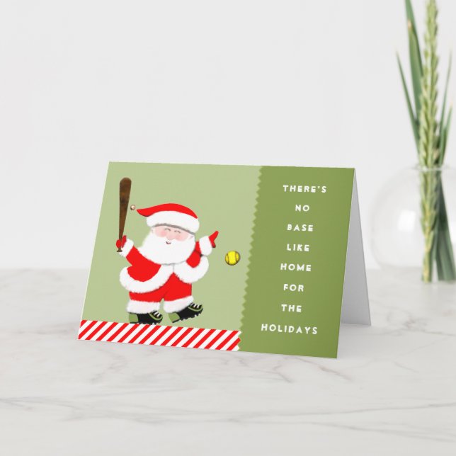 Softball Christmas Holiday Card (Front)