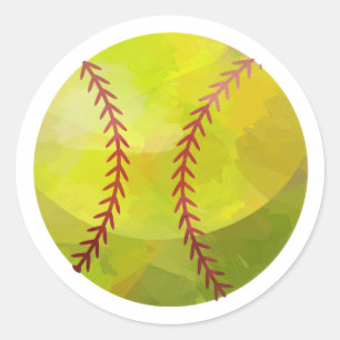 Softball Classic Round Sticker
