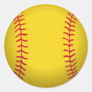 Softball Classic Round Sticker